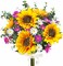 Sunflowers Artificial Flowers Bouquet, Fall Flowers Artificial for Decoration, Silk Flower Arrangements, Fake Sunflowers for Wedding Floral Arrangement Farmhouse Decor Cemetery Flowers -Yellow